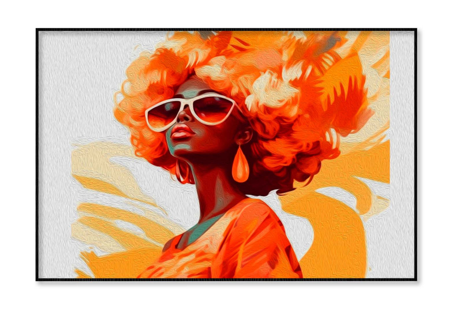 African Girl Abstract Design Wall Art Limited Edition High Quality Print