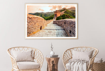 China Famous Landmark Great Wall and Mountains Home Decor Premium Quality Poster Print Choose Your Sizes