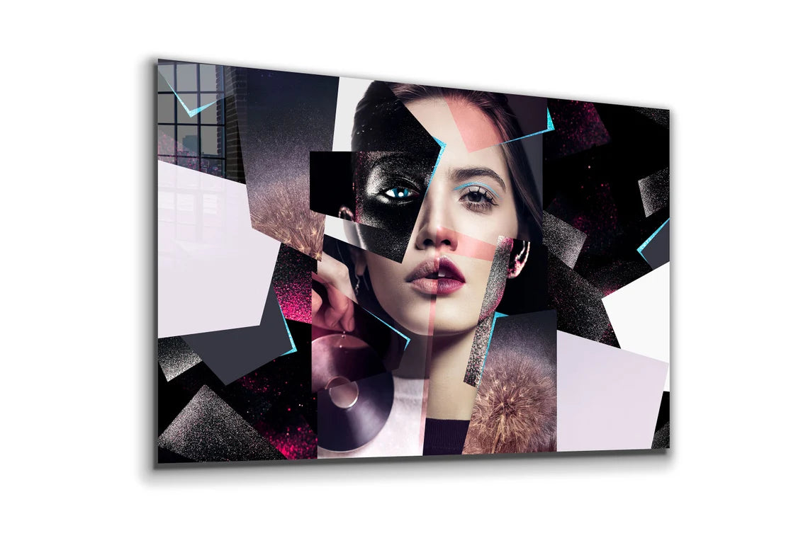 Abstract Woman Collage UV Direct Aluminum Print Australian Made Quality