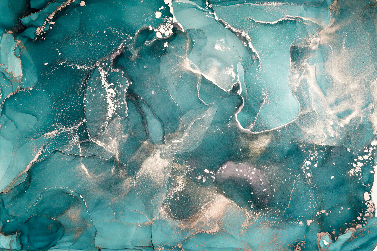 Abstract Ocean Green Colored Marble Wall Art Decor 100% Australian Made