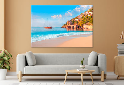 Ancient Shipyard Near Sandy Beach Wall Art Decor 100% Australian Made