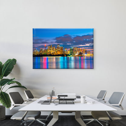 Sydney Opera House Night Skyline Wall Art Decor 100% Australian Made