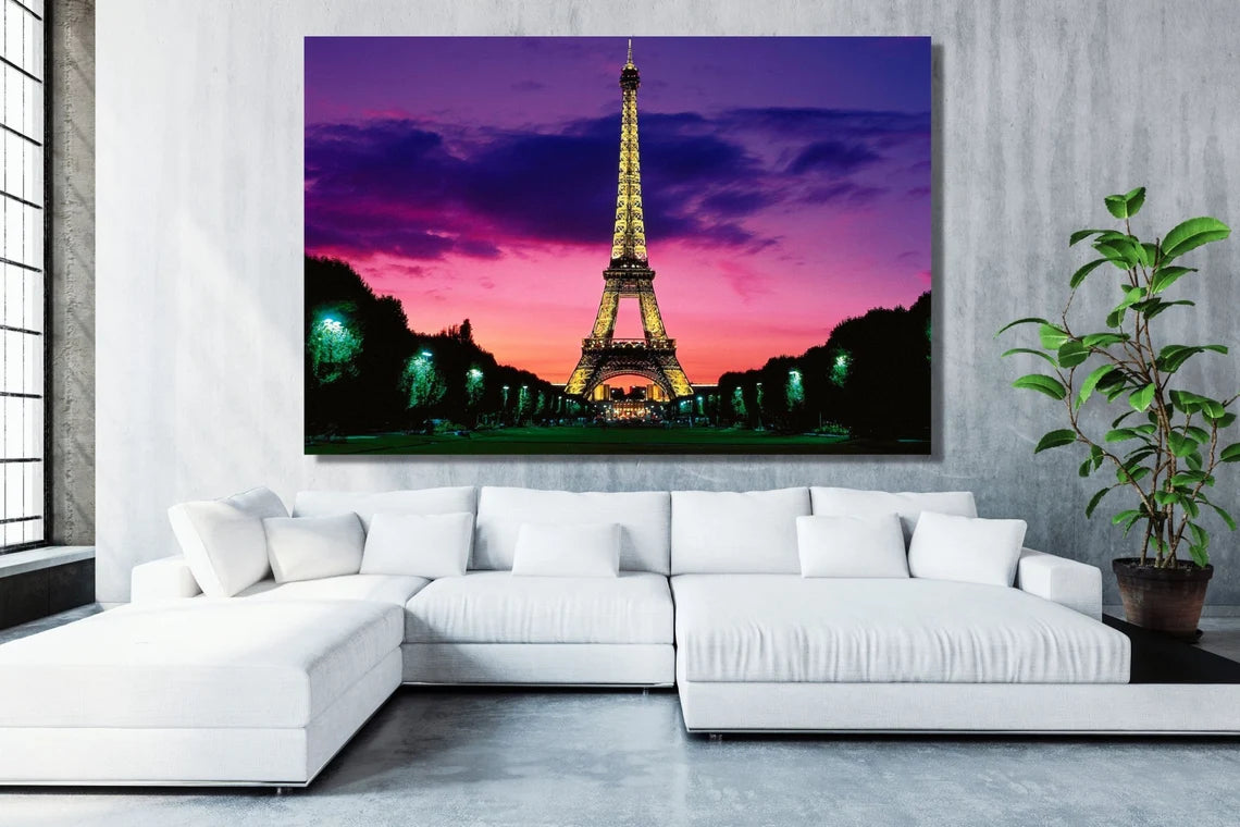 Eiffel Tower Paris Cityscape UV Direct Aluminum Print Australian Made Quality