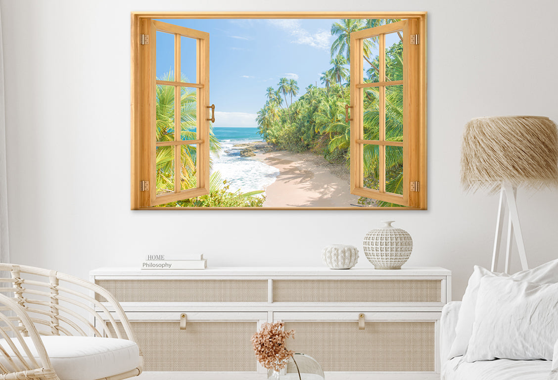 Beach with Window Print 100% Australian Made