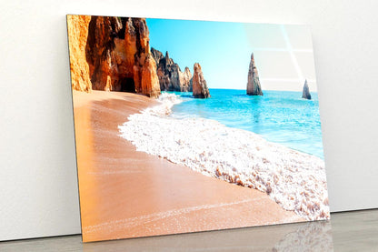 Summer Sandy Beach  Acrylic Glass Print Tempered Glass Wall Art 100% Made in Australia Ready to Hang