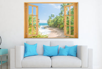 Beach with Window Print 100% Australian Made