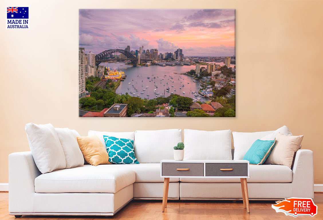 Sydney Town skyline Australia Print 100% Australian Made