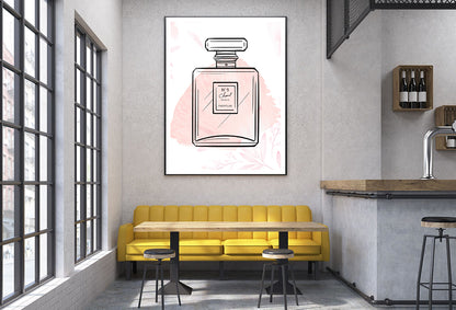 Beige Splash & Perfume Bottle Home Decor Premium Quality Poster Print Choose Your Sizes