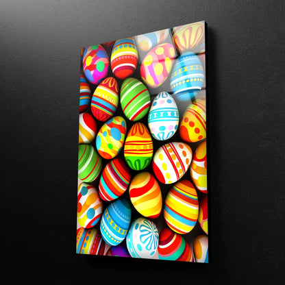 Colorful Easter Eggs UV Direct Aluminum Print Australian Made Quality