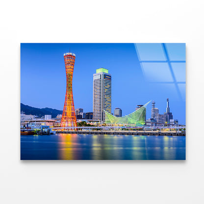 Kobe City Skyline with Kobe Tower Acrylic Glass Print Tempered Glass Wall Art 100% Made in Australia Ready to Hang