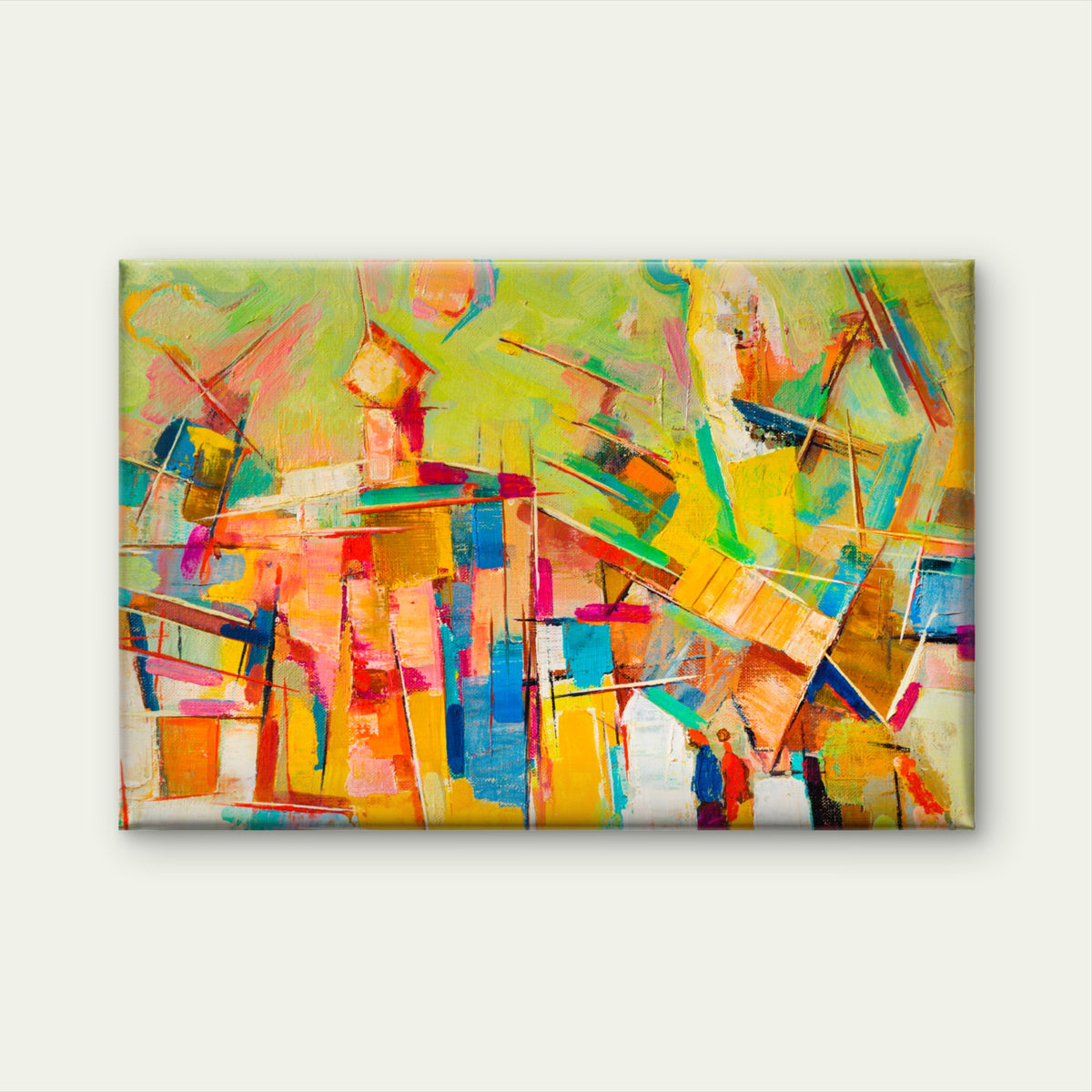 Modern Colorful Cityscape Wall Art Decor 100% Australian Made