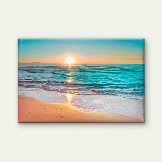 Golden Ocean Beach Sunset Wall Art Decor 100% Australian Made - Bella Home Decor