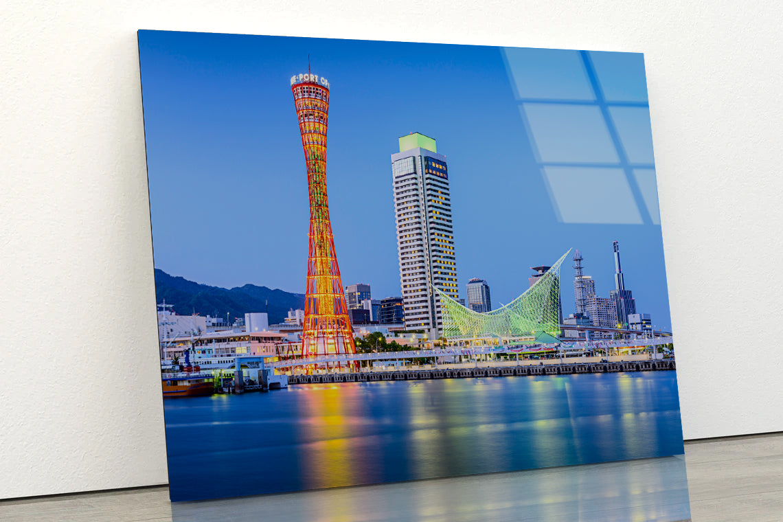 Kobe City Skyline with Kobe Tower Acrylic Glass Print Tempered Glass Wall Art 100% Made in Australia Ready to Hang