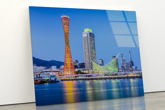 Kobe City Skyline with Kobe Tower Acrylic Glass Print Tempered Glass Wall Art 100% Made in Australia Ready to Hang