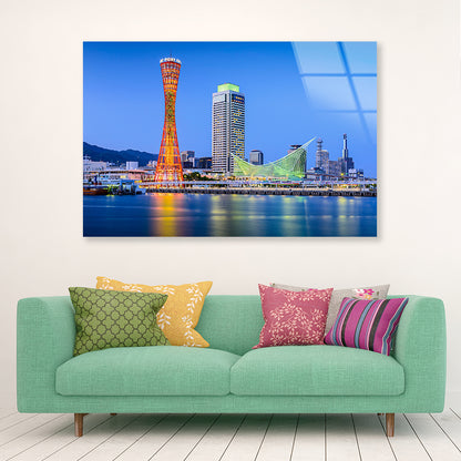 Kobe City Skyline with Kobe Tower Acrylic Glass Print Tempered Glass Wall Art 100% Made in Australia Ready to Hang