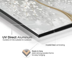 Spring Stream Forest 60x90cm Metal Print Ready to Hang