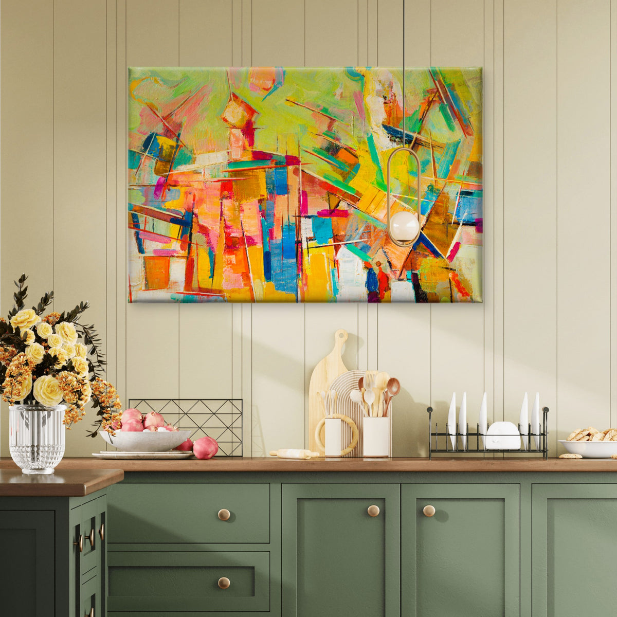 Modern Colorful Cityscape Wall Art Decor 100% Australian Made
