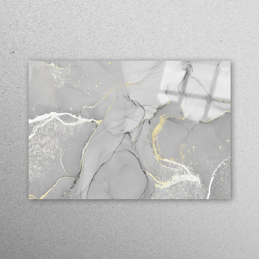 Gray Marble Wall Art Acrylic Glass Print Tempered Glass Wall Art 100% Made in Australia Ready to Hang