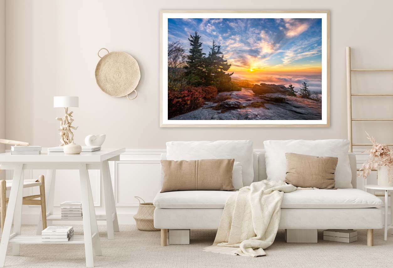 Mountains Sunrise Blue Ridge Parkway North Carolina Home Decor Premium Quality Poster Print Choose Your Sizes