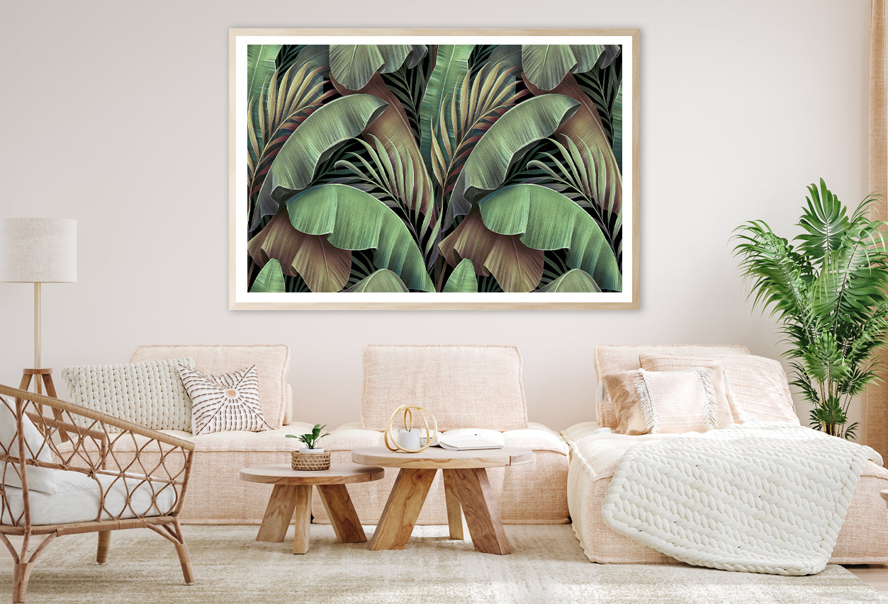 Banana Leaves Abstract Design Home Decor Premium Quality Poster Print Choose Your Sizes