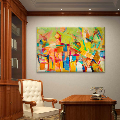 Modern Colorful Cityscape Wall Art Decor 100% Australian Made