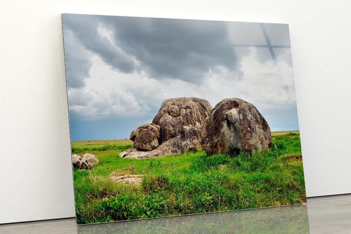 National Park Scenery with Rocks Africa Acrylic Glass Print Tempered Glass Wall Art 100% Made in Australia Ready to Hang