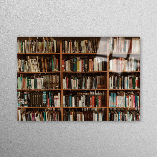 Library Photo Acrylic Glass Print Tempered Glass Wall Art 100% Made in Australia Ready to Hang