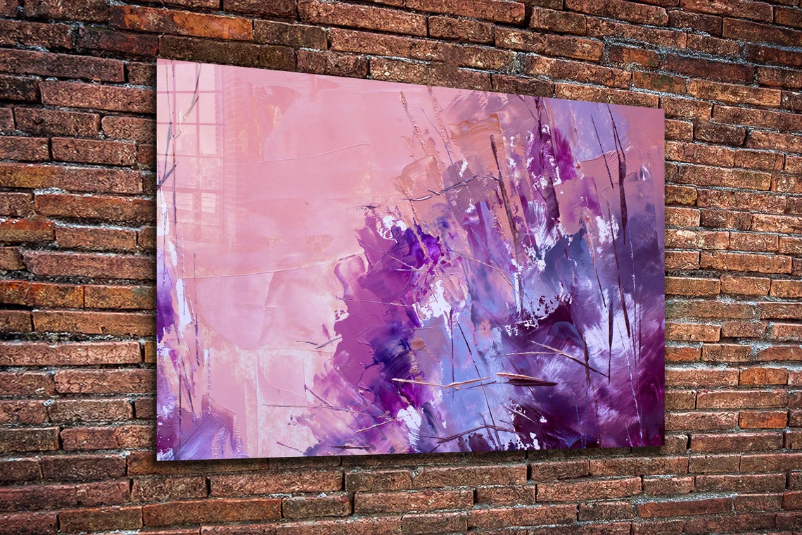 Pink Purple Abstract UV Direct Aluminum Print Australian Made Quality