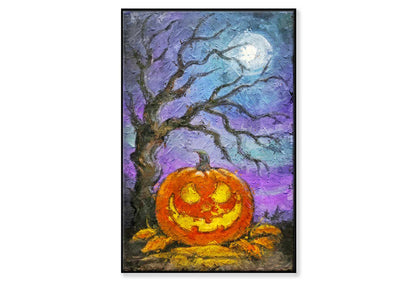 Halloween Spooky Night. Jack O Lantern Pumpkin Wall Art Limited Edition High Quality Print