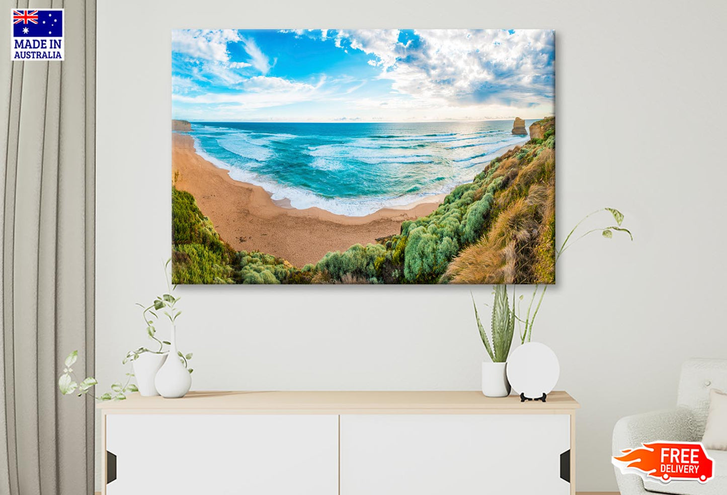 Panorama The Great Ocean Road, Victoria, Australia Wall Art Decor 100% Australian Made