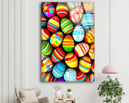 Colorful Easter Eggs UV Direct Aluminum Print Australian Made Quality