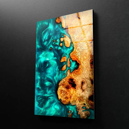 Green Resin & Wood UV Direct Aluminum Print Australian Made Quality