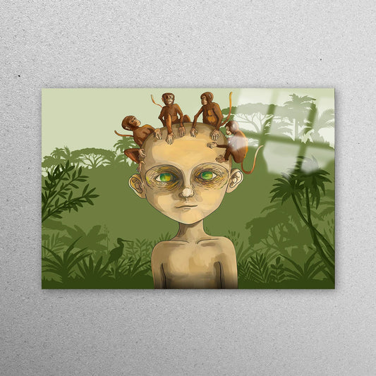 Boy Living In The Forest Acrylic Glass Print Tempered Glass Wall Art 100% Made in Australia Ready to Hang