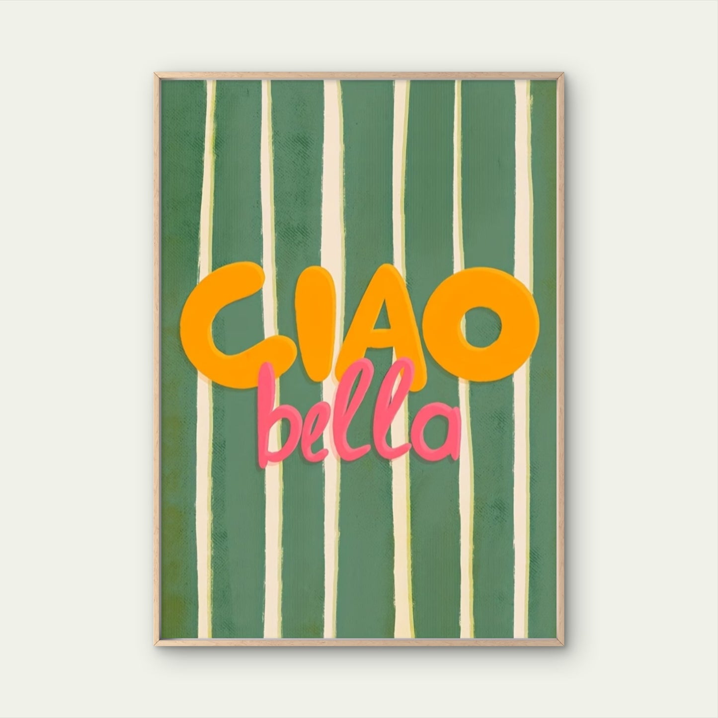Vertical Sage Green & Ciao Bella Fashion Home Decor Premium Quality Poster Print Choose Your Sizes