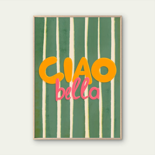 Vertical Sage Green & Ciao Bella Fashion Home Decor Premium Quality Poster Print Choose Your Sizes