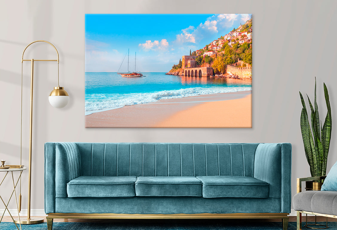 Ancient Shipyard Near Sandy Beach Wall Art Decor 100% Australian Made