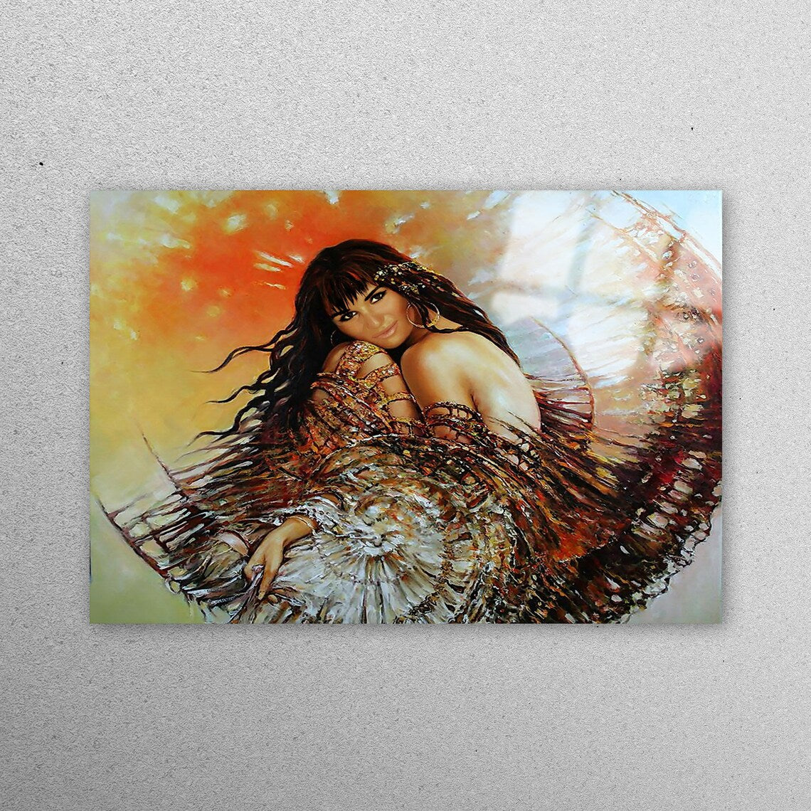 Beautiful Woman Painting Acrylic Glass Print Tempered Glass Wall Art 100% Made in Australia Ready to Hang