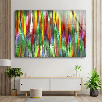 Colorful Lines Abstract UV Direct Aluminum Print Australian Made Quality