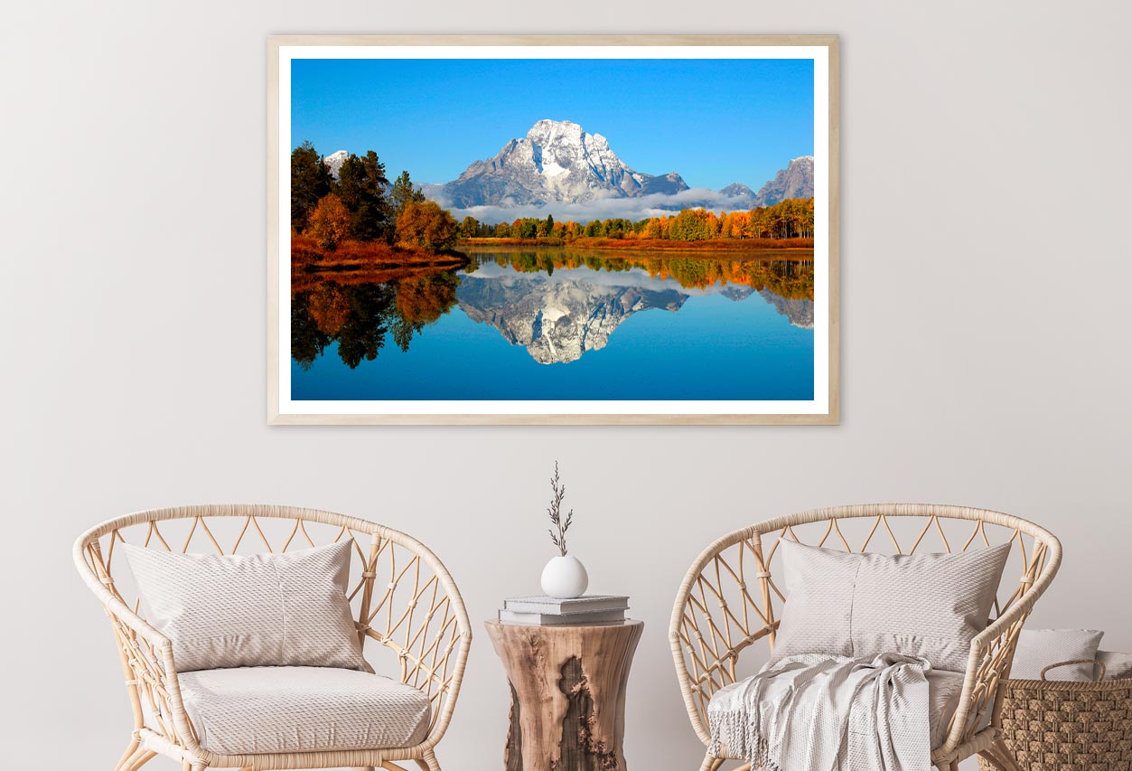 Mountain Is Reflected in A Lake Home Decor Premium Quality Poster Print Choose Your Sizes