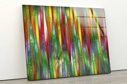 Colorful Lines Abstract UV Direct Aluminum Print Australian Made Quality