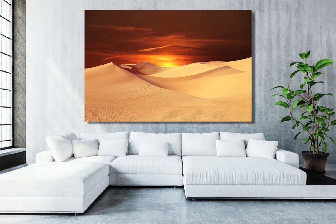 Namib Desert Sunset UV Direct Aluminum Print Australian Made Quality