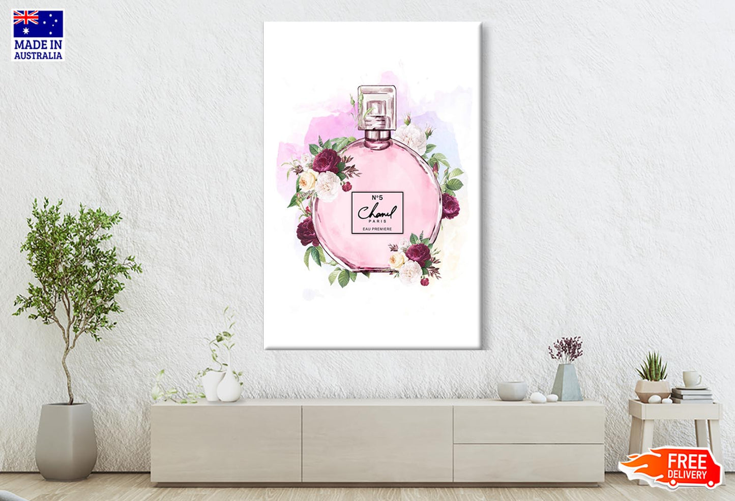 Pink Elegant Perfume Wall Art Limited Edition High Quality Print