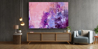 Pink Purple Abstract UV Direct Aluminum Print Australian Made Quality