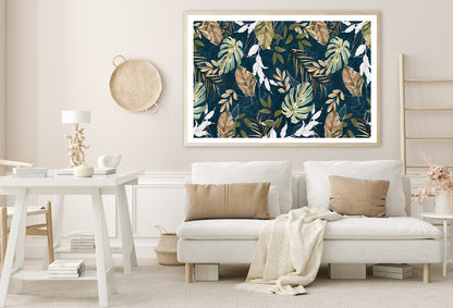 Beautiful Pattern of Tropical Leaves Home Decor Premium Quality Poster Print Choose Your Sizes