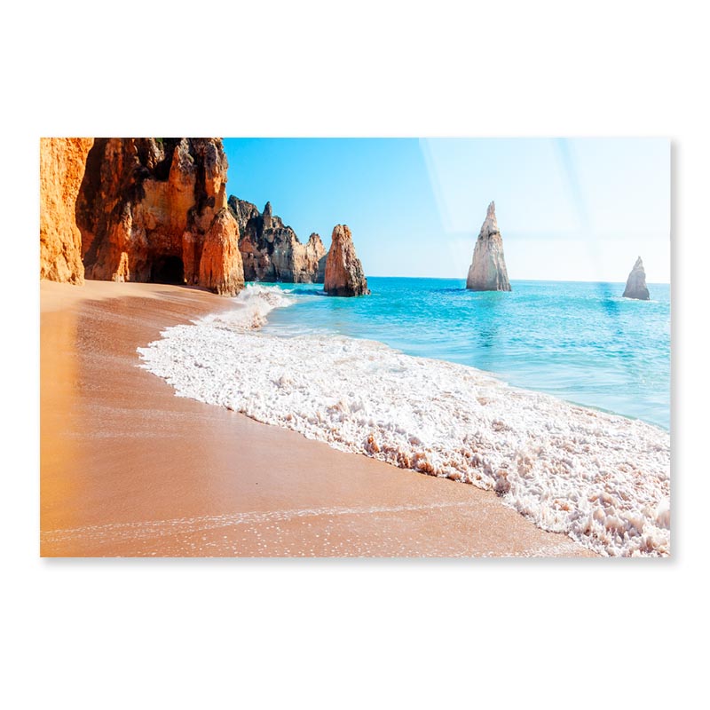 Summer Sandy Beach  Acrylic Glass Print Tempered Glass Wall Art 100% Made in Australia Ready to Hang