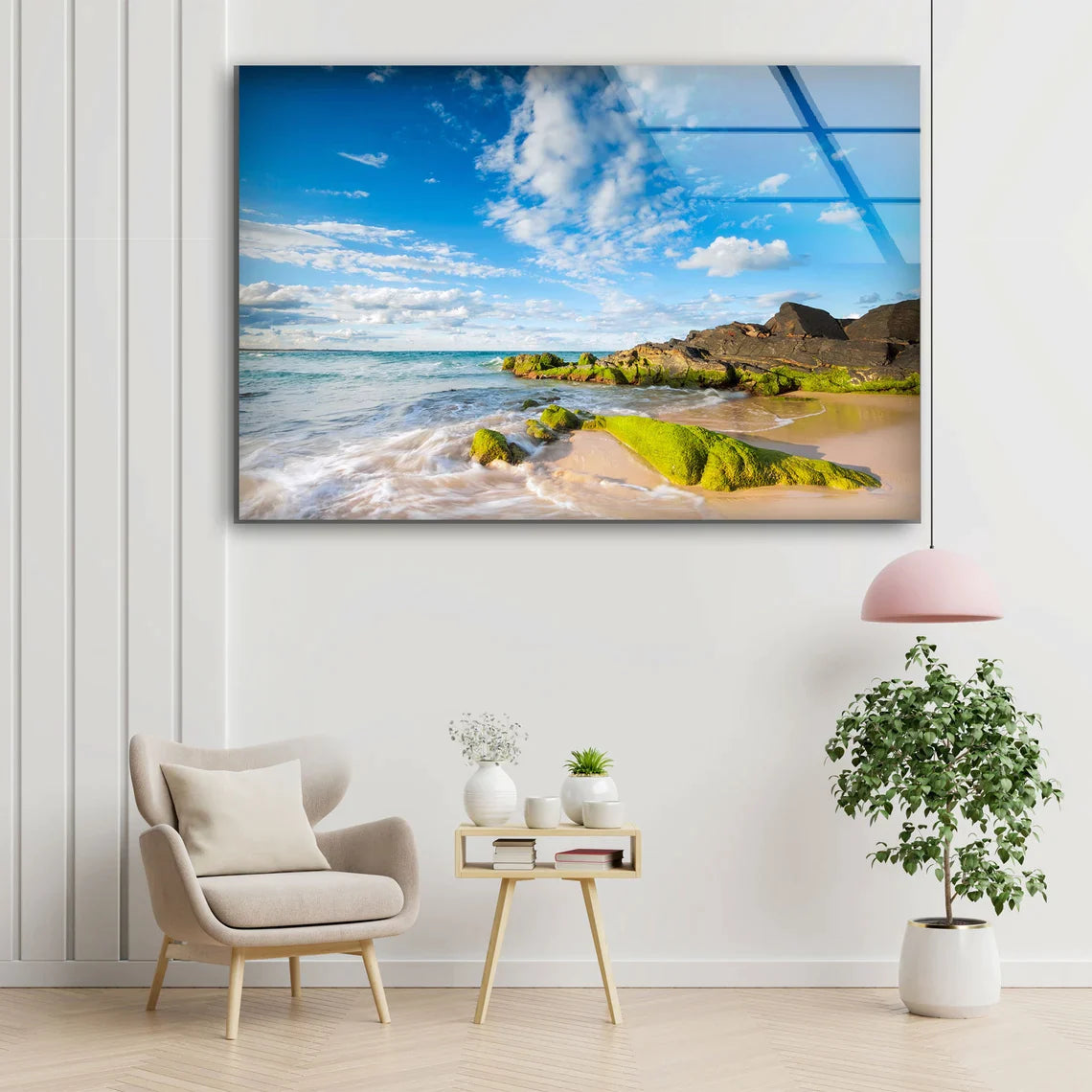 Sea & Mountain Scenery UV Direct Aluminum Print Australian Made Quality