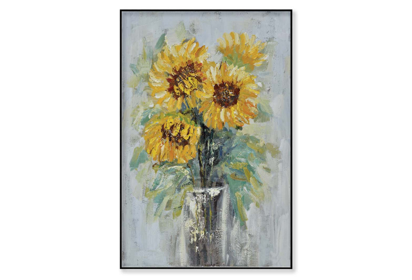 Abstract Sunflower Vase Wall Art Limited Edition High Quality Print