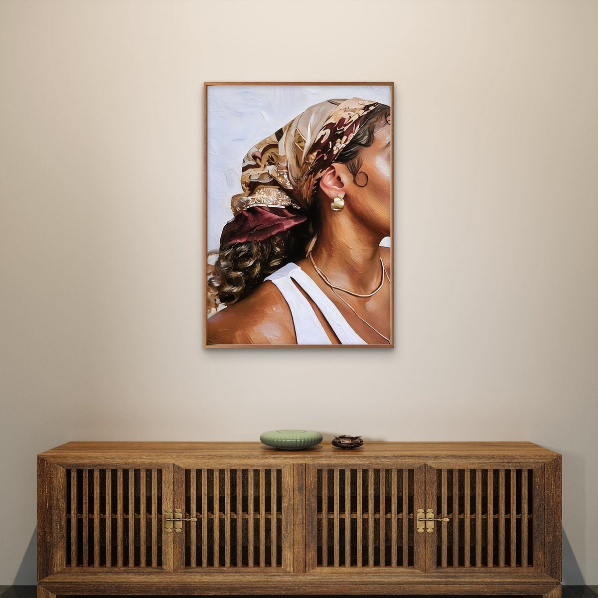 Modern Boho African Woman Painting Fashion Home Decor Premium Quality Poster Print Choose Your Sizes