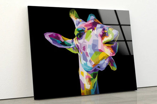 Abstract Giraffe Design UV Direct Aluminum Print Australian Made Quality