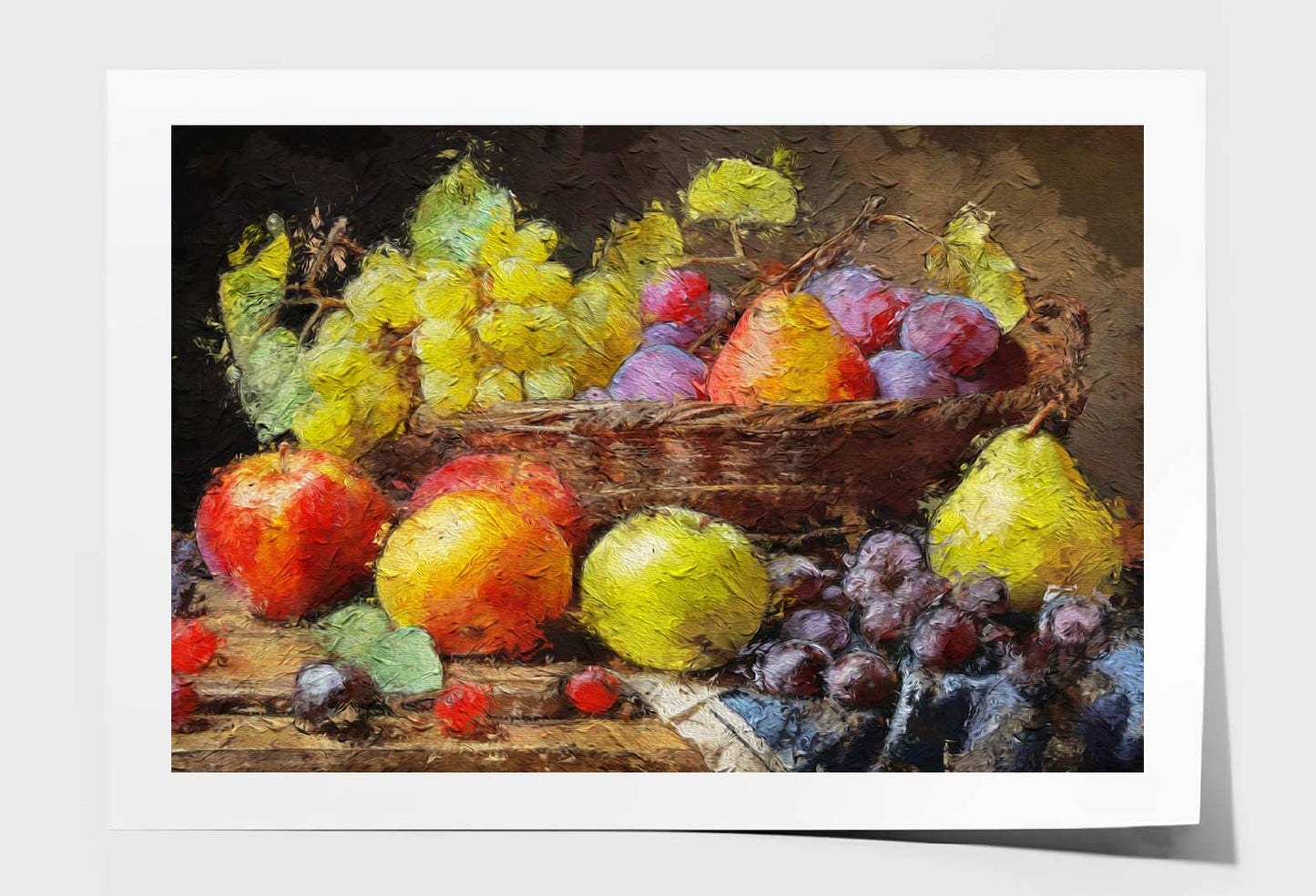 Apple, Grapes, Pears and Plums Wall Art Limited Edition High Quality Print